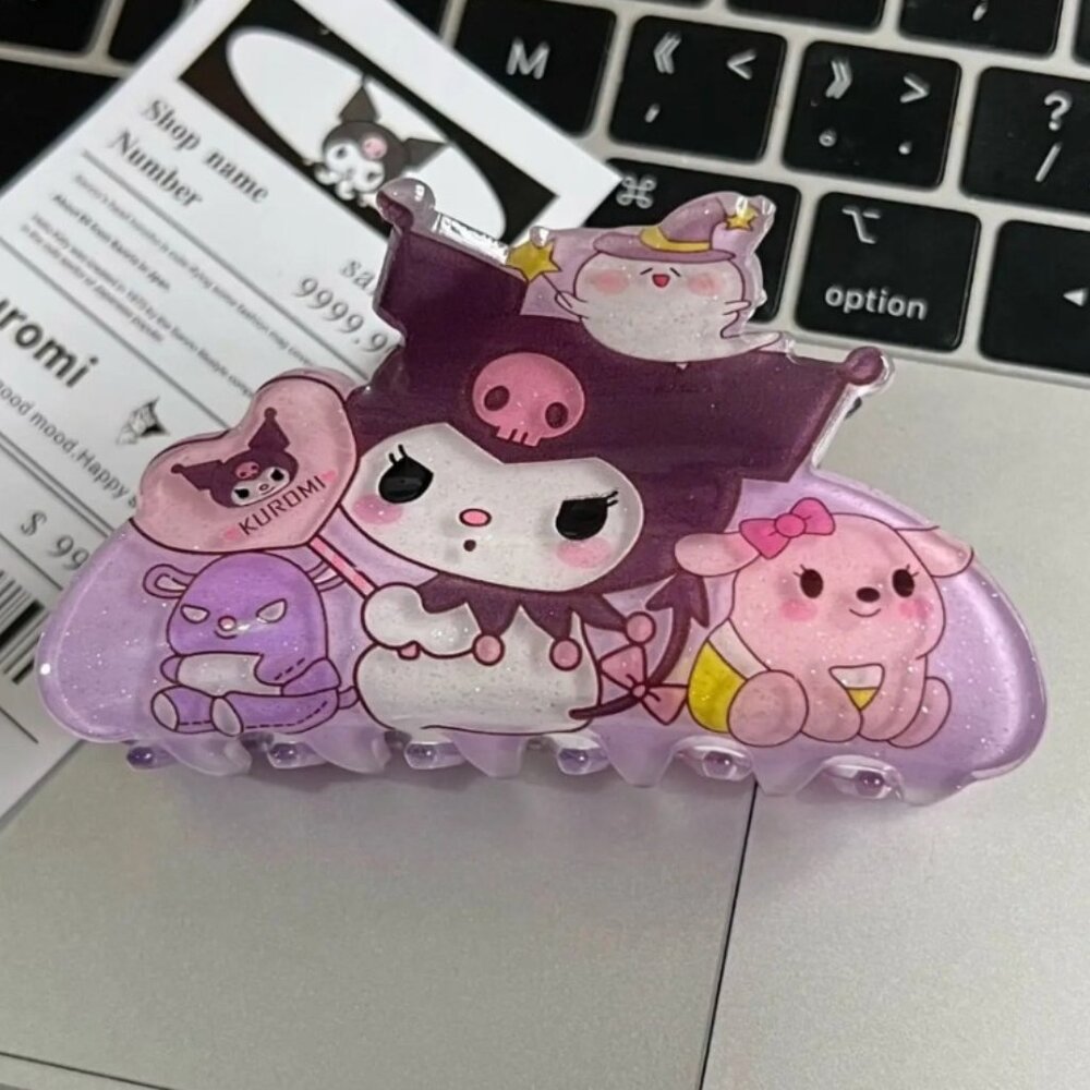 NWT Sanrio Kuromi Hello Kitty friends Hair Claw Kawaii Japanese Anime